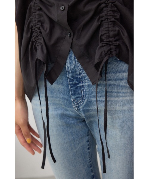 AZUL by moussy(アズールバイマウジー)の「C/T冷感 ドロストブラウス(シャツ/ブラウス・レディース・ブラック/オフホワイト/ブラック系その他・FREE)」の14枚目の写真