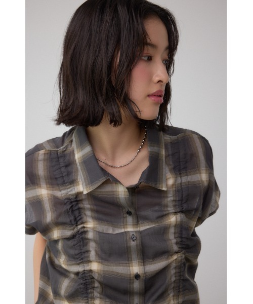 AZUL by moussy(アズールバイマウジー)の「C/T冷感 ドロストブラウス(シャツ/ブラウス・レディース・ブラック/オフホワイト/ブラック系その他・FREE)」の13枚目の写真