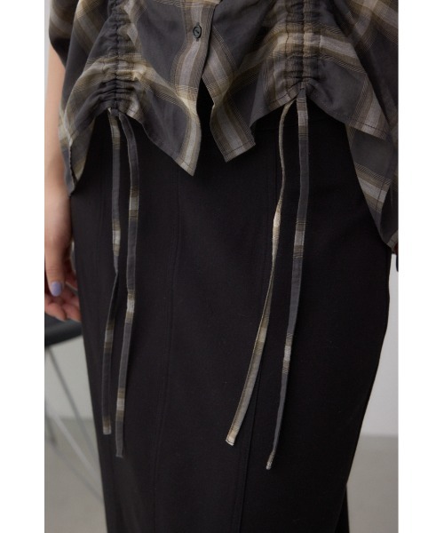 AZUL by moussy(アズールバイマウジー)の「C/T冷感 ドロストブラウス(シャツ/ブラウス・レディース・ブラック/オフホワイト/ブラック系その他・FREE)」の5枚目の写真
