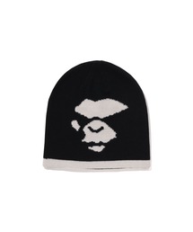 A BATHING APE(AxCVOGCv)MAD FACE KNIT CAP(nbg)