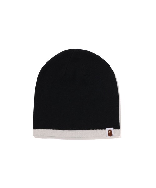 A BATHING APE（アベイシングエイプ）の「MAD FACE KNIT CAP（ハット・メンズ・バーガンディー/サックスブルー/ブラック・FREE）」の4枚目の写真