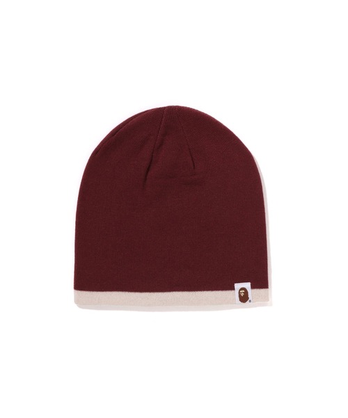 A BATHING APE（アベイシングエイプ）の「MAD FACE KNIT CAP（ハット・メンズ・バーガンディー/サックスブルー/ブラック・FREE）」の6枚目の写真