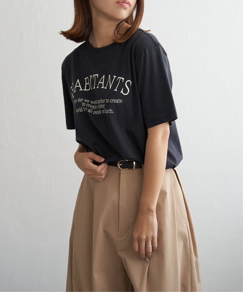 notch.(ノッチ)の「スーピマ HABITANTS Tシャツ(Tシャツ/カットソー・レディース・ブラック/ホワイト/ライトグレー・M)」の4枚目の写真