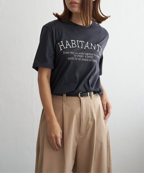notch.(ノッチ)の「スーピマ HABITANTS Tシャツ(Tシャツ/カットソー・レディース・ブラック/ホワイト/ライトグレー・M)」の5枚目の写真