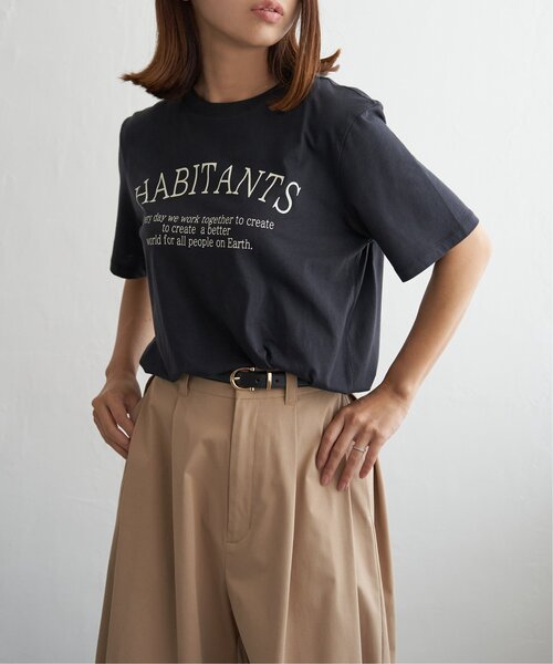 notch.(ノッチ)の「スーピマ HABITANTS Tシャツ(Tシャツ/カットソー・レディース・ブラック/ホワイト/ライトグレー・M)」の6枚目の写真