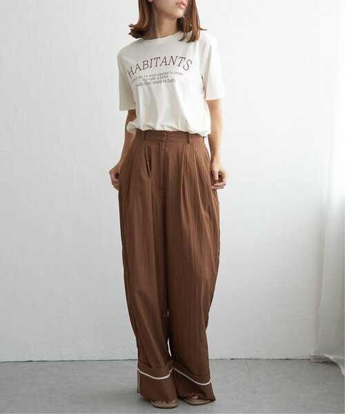 notch.(ノッチ)の「スーピマ HABITANTS Tシャツ(Tシャツ/カットソー・レディース・ブラック/ホワイト/ライトグレー・M)」の7枚目の写真