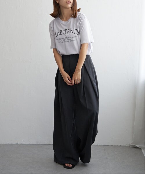 notch.(ノッチ)の「スーピマ HABITANTS Tシャツ(Tシャツ/カットソー・レディース・ブラック/ホワイト/ライトグレー・M)」の14枚目の写真