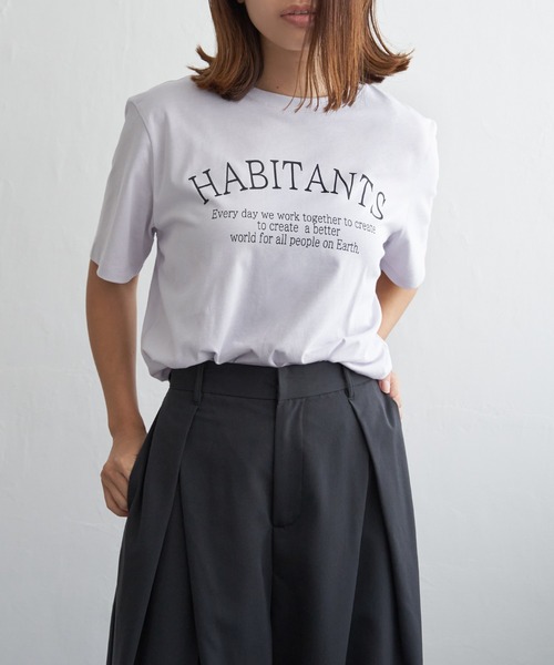 notch.(ノッチ)の「スーピマ HABITANTS Tシャツ(Tシャツ/カットソー・レディース・ブラック/ホワイト/ライトグレー・M)」の3枚目の写真