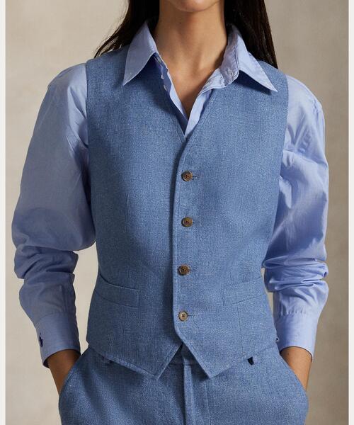 セール】リネンコットン ツイル ベスト（ベスト）｜POLO RALPH LAUREN