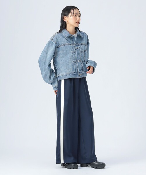 BEAMS HEART（ビームスハート）の「クロップド デニム ジャケット（デニムジャケット・レディース・ブラック/ブルー・FREE）」の12枚目の写真