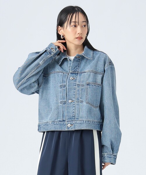 BEAMS HEART（ビームスハート）の「クロップド デニム ジャケット（デニムジャケット・レディース・ブラック/ブルー・FREE）」の15枚目の写真