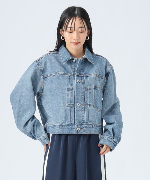 BEAMS HEART（ビームスハート）の「クロップド デニム ジャケット（デニムジャケット・レディース・ブラック/ブルー・FREE）」の16枚目の写真