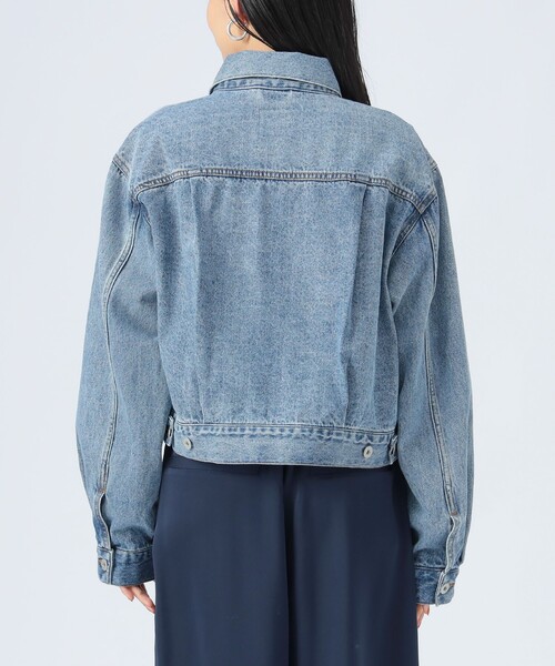 BEAMS HEART（ビームスハート）の「クロップド デニム ジャケット（デニムジャケット・レディース・ブラック/ブルー・FREE）」の19枚目の写真