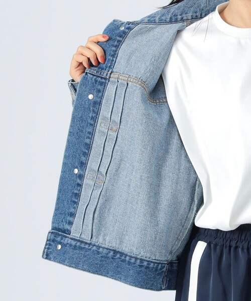 BEAMS HEART（ビームスハート）の「クロップド デニム ジャケット（デニムジャケット・レディース・ブラック/ブルー・FREE）」の22枚目の写真