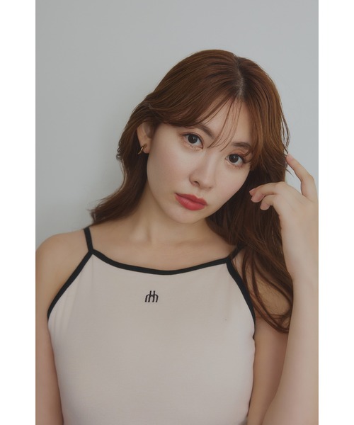 Trois Logo Top♡ ecru herlipto Trois Logo Top♡ ecru herlipto（Her lip to Open Sleeve Knit