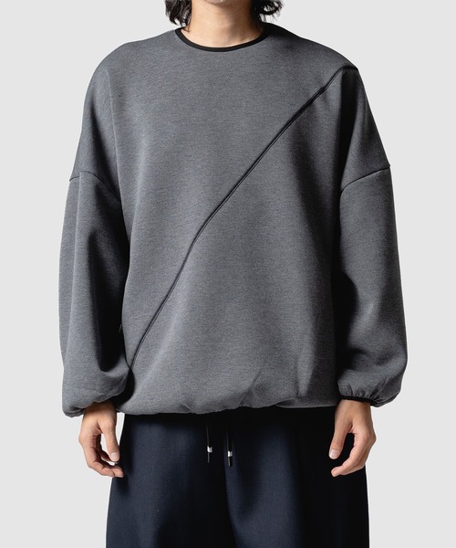 yoshiokubo（ヨシオクボ）の「yoshiokubo ヨシオクボ / POWDER SNOW BIG TOP パウダースノービッグシルエットスウェット / YKF25801（スウェット・メンズ・グレー/ブラック・2/3）」の3枚目の写真