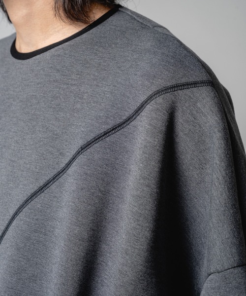 yoshiokubo（ヨシオクボ）の「yoshiokubo ヨシオクボ / POWDER SNOW BIG TOP パウダースノービッグシルエットスウェット / YKF25801（スウェット・メンズ・グレー/ブラック・2/3）」の8枚目の写真