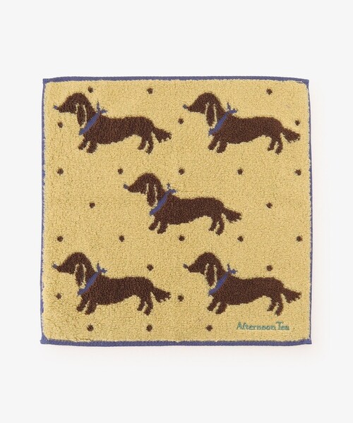 Afternoon Tea（アフタヌーンティー）の「ダックスフンドミニタオル（ハンカチ/ハンドタオル・レディース・イエロー・ONE SIZE）」の2枚目の写真