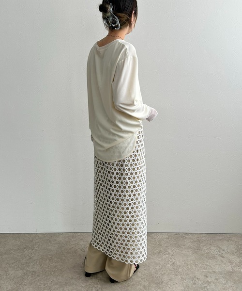 LHELBIE(レルビエ)の「レイヤードドッキングパンツ(その他パンツ・レディース・ベージュ/ブラック・M)」の15枚目の写真