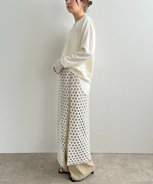 LHELBIE(レルビエ)の「レイヤードドッキングパンツ(その他パンツ・レディース・ベージュ/ブラック・M)」の16枚目の写真