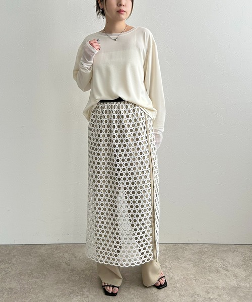 LHELBIE(レルビエ)の「レイヤードドッキングパンツ(その他パンツ・レディース・ベージュ/ブラック・M)」の17枚目の写真