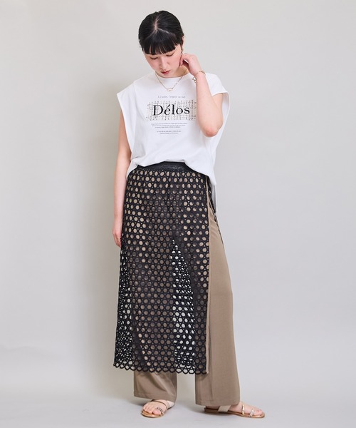 LHELBIE(レルビエ)の「レイヤードドッキングパンツ(その他パンツ・レディース・ベージュ/ブラック/カーキ・M)」の20枚目の写真