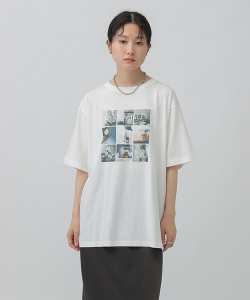 LEPSIM(レプシィム)の「アソートBIGフォトT 583578(Tシャツ/カットソー・レディース・チャコールグレー/オフホワイト/ホワイト/ブラウン・FREE)」の2枚目の写真
