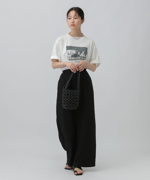 LEPSIM(レプシィム)の「アソートBIGフォトT 583578(Tシャツ/カットソー・レディース・チャコールグレー/オフホワイト/ホワイト/ブラウン・FREE)」の8枚目の写真