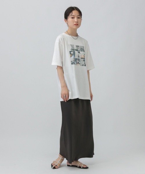 LEPSIM(レプシィム)の「アソートBIGフォトT 583578(Tシャツ/カットソー・レディース・チャコールグレー/オフホワイト/ホワイト/ブラウン・FREE)」の14枚目の写真