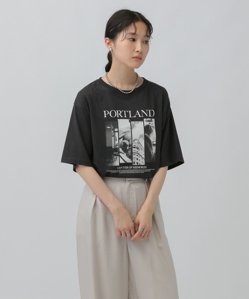 LEPSIM(レプシィム)の「アソートBIGフォトT 583578(Tシャツ/カットソー・レディース・チャコールグレー/オフホワイト/ホワイト/ブラウン・FREE)」の18枚目の写真