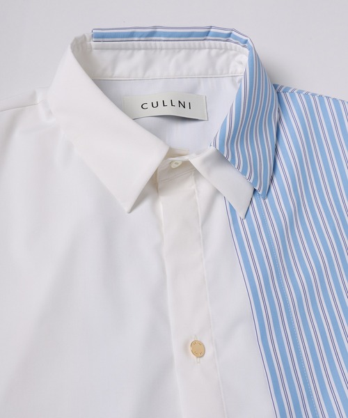CULLNI（クルニ）の「Stripe Asymmetrical Layered Shirt（シャツ