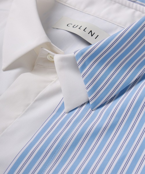 CULLNI（クルニ）の「Stripe Asymmetrical Layered Shirt（シャツ