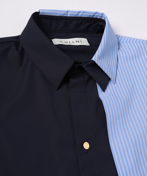 CULLNI（クルニ）の「Stripe Asymmetrical Layered Shirt（シャツ
