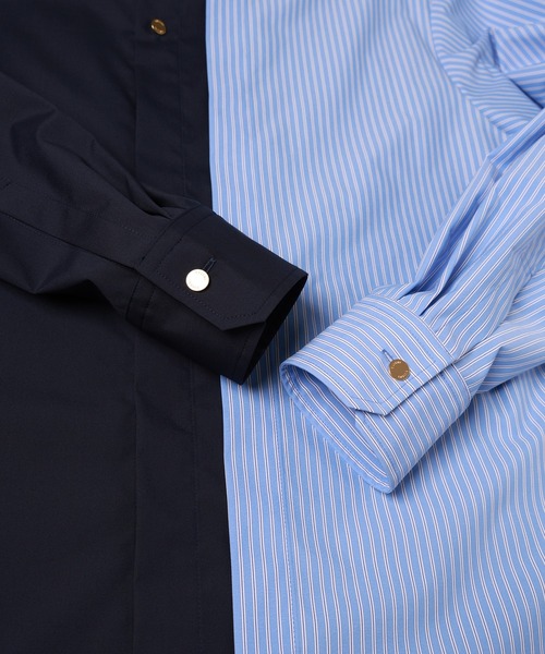 CULLNI（クルニ）の「Stripe Asymmetrical Layered Shirt（シャツ