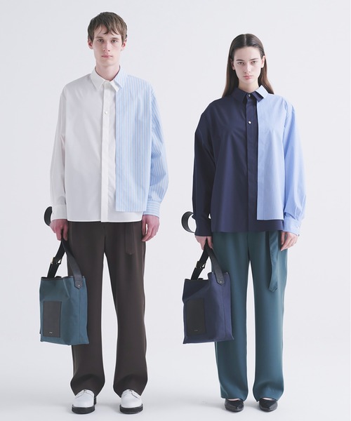 CULLNI（クルニ）の「Stripe Asymmetrical Layered Shirt（シャツ