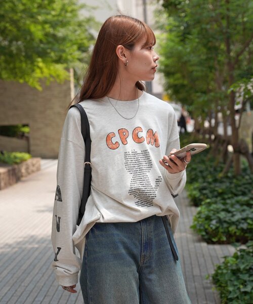 CPCM(シーピーシーエム)の「【ANYMAL】ロゴモチーフロンT(Tシャツ/カットソー・レディース・ホワイト/ブラック・MEDIUM/LARGE)」の1枚目の写真