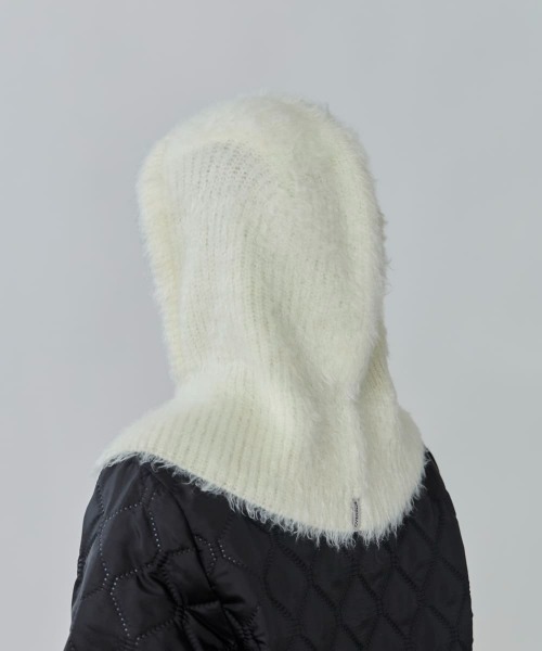 OVERRIDE（オーバーライド）の「OVERRIDE  KNIT FEATHERY BALACLAVA / オーバーライド（ハット・レディース・ブラック/ライトパープル/ホワイト・57~59cm）」の6枚目の写真
