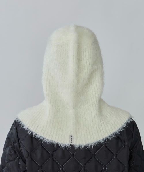 OVERRIDE（オーバーライド）の「OVERRIDE  KNIT FEATHERY BALACLAVA / オーバーライド（ハット・レディース・ブラック/ライトパープル/ホワイト・57~59cm）」の7枚目の写真