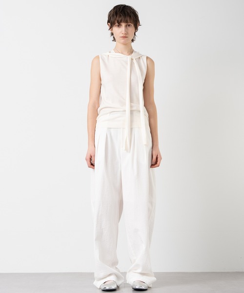 ELOOPS（イーループス）の「【ELOOPS】リボンデザイン ノースリーブニットトップス（ベスト・レディース・アイボリー/ブラウン・FREE）」の14枚目の写真