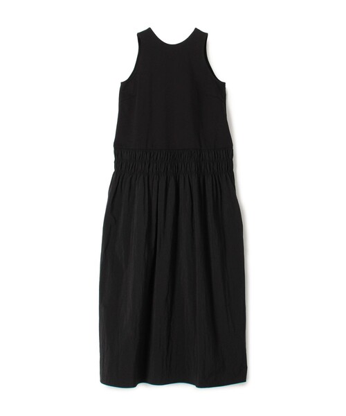 MACPHEE（マカフィー）の「マテリアルコンビ ギャザーマキシワンピース（ワンピース・レディース・カーキ/ブラック・36）」の2枚目の写真