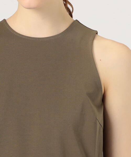 MACPHEE（マカフィー）の「マテリアルコンビ ギャザーマキシワンピース（ワンピース・レディース・カーキ/ブラック・36）」の6枚目の写真