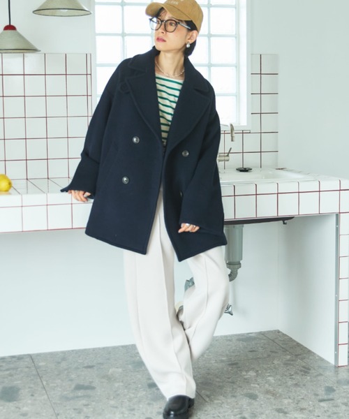 Doux archives（ドゥアルシーヴ）の「ビーバーピーコート（ピーコート