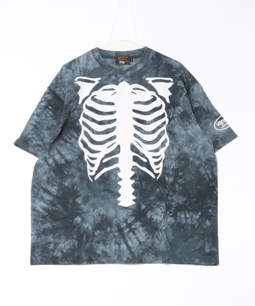 VANSON(ヴァンソン)の「VANSON/バンソン/Tie Dye Tee(Tシャツ/カットソー・レディース・ホワイト/ブラック・S/M/L)」の2枚目の写真