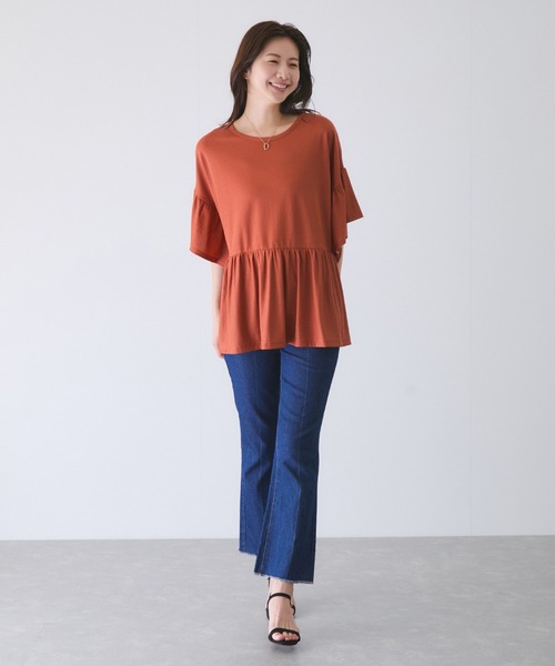 Jayro（ジャイロ）の「カノコワイドギャザープルオーバー（Tシャツ/カットソー・レディース・キャメル/イエロー/ブラック/グレー系その他・FREE）」の8枚目の写真