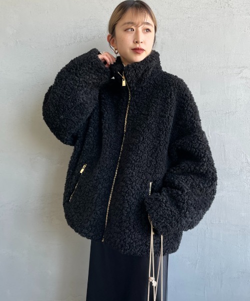 TATRAS（タトラス）の「[TATRAS/タトラス] LUELA シープ調ボアブルゾン【追加】（ブルゾン・レディース・ライトグレー/ブラック/アイボリー・2/1）」の12枚目の写真