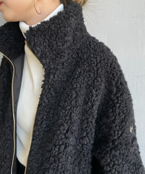 TATRAS（タトラス）の「[TATRAS/タトラス] LUELA シープ調ボアブルゾン【追加】（ブルゾン・レディース・ライトグレー/ブラック/アイボリー・2/1）」の18枚目の写真