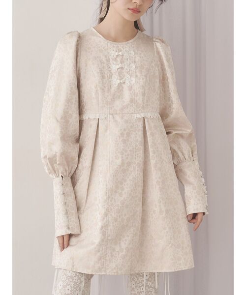 merry jenny(メリージェニー)の「pastelジャガードミニワンピース(ワンピース・レディース・ピンク/ライトグレー/ミント・FREE)」の3枚目の写真