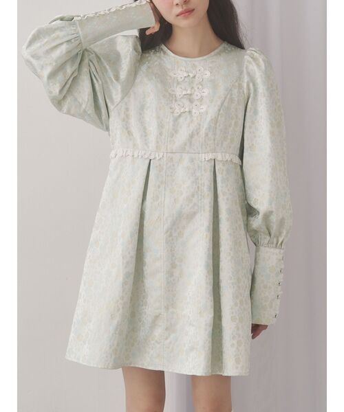 merry jenny(メリージェニー)の「pastelジャガードミニワンピース(ワンピース・レディース・ピンク/ライトグレー/ミント・FREE)」の1枚目の写真