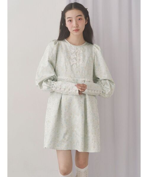 merry jenny（メリージェニー）の「pastelジャガードミニワンピース（ワンピース・レディース・ピンク/ライトグレー/ミント・FREE）」の7枚目の写真