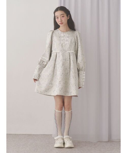 merry jenny（メリージェニー）の「pastelジャガードミニワンピース（ワンピース・レディース・ピンク/ライトグレー/ミント・FREE）」の14枚目の写真